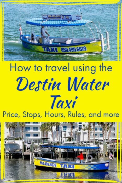 Destin Water Taxi Information Pinterest Pin
