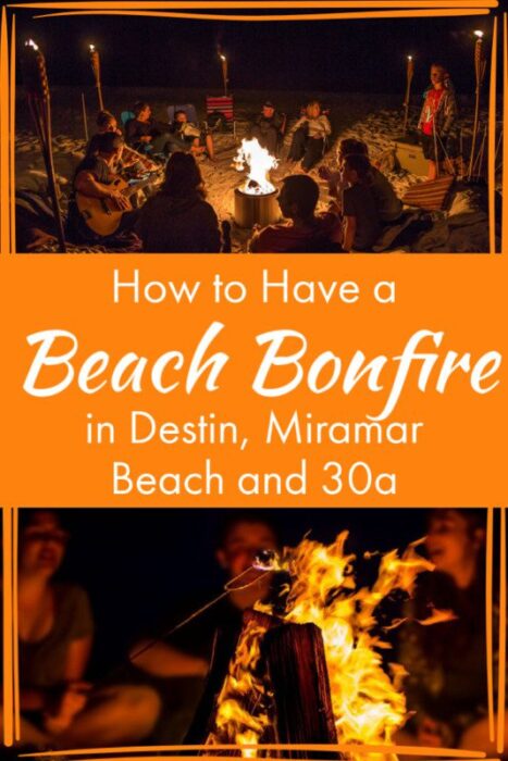 Pinterest Pin How to Have a Beach Bonfire in Destin