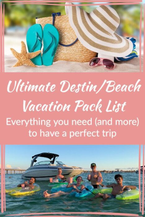 Destin Vacation Pack List for the Beach