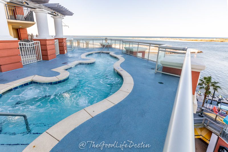 Adults Only Hot Tub at Emerald Grande overlooking Destin Harbor