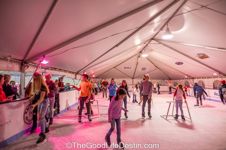 Skaters at the Baytowne Ice Rink