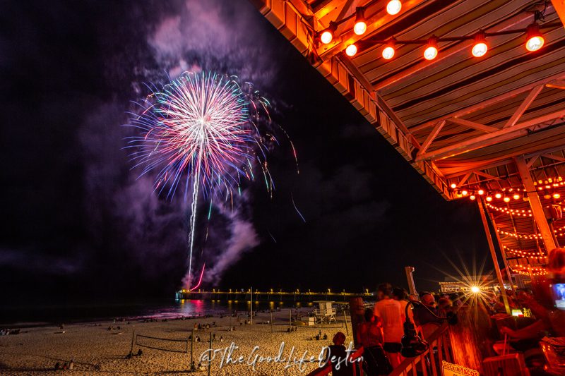 The Okaloosa Island Fireworks from Rockin Tacos Restaurant