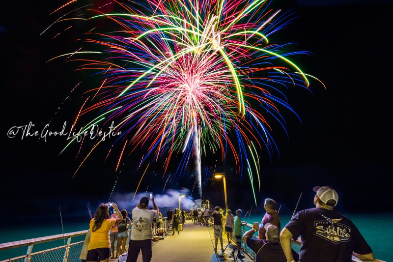 Okaloosa Island Fireworks on the Pier