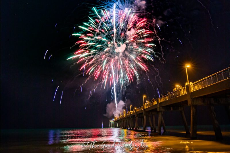 The View of the Boardwalk Fireworks from the Beach