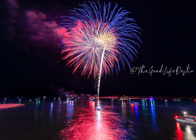 Fireworks over Destin Harbor