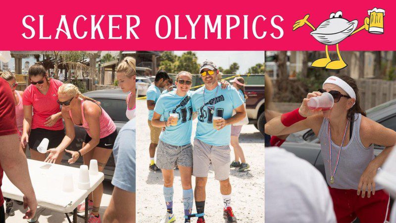 Slacker Olympics in August in Destin at the Boathouse