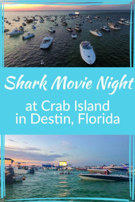 Pinterest Pin for Shark Movie Night on Crab Island
