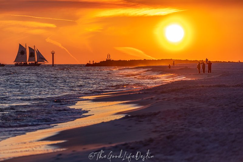 Sunset on Holiday Isle beach