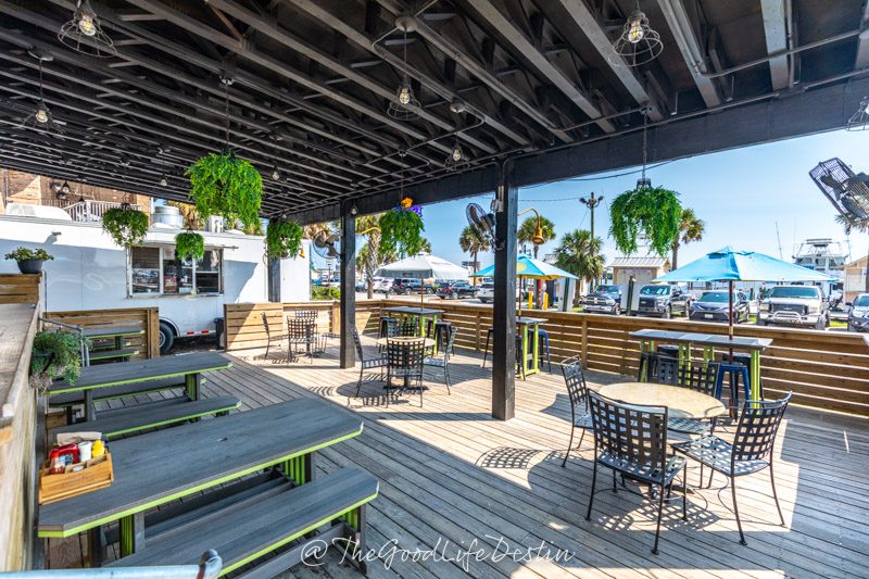 Outdoor Patio and Food Truck at Harbor Tavern