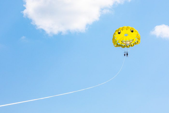 Parachute in the sky in Destin Florida