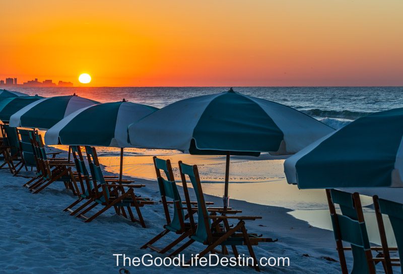 Sun rising at the beach in Destin Florida
