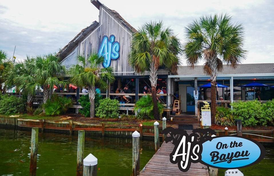 Outside of AJ's on the Bayou in Fort Walton Beach