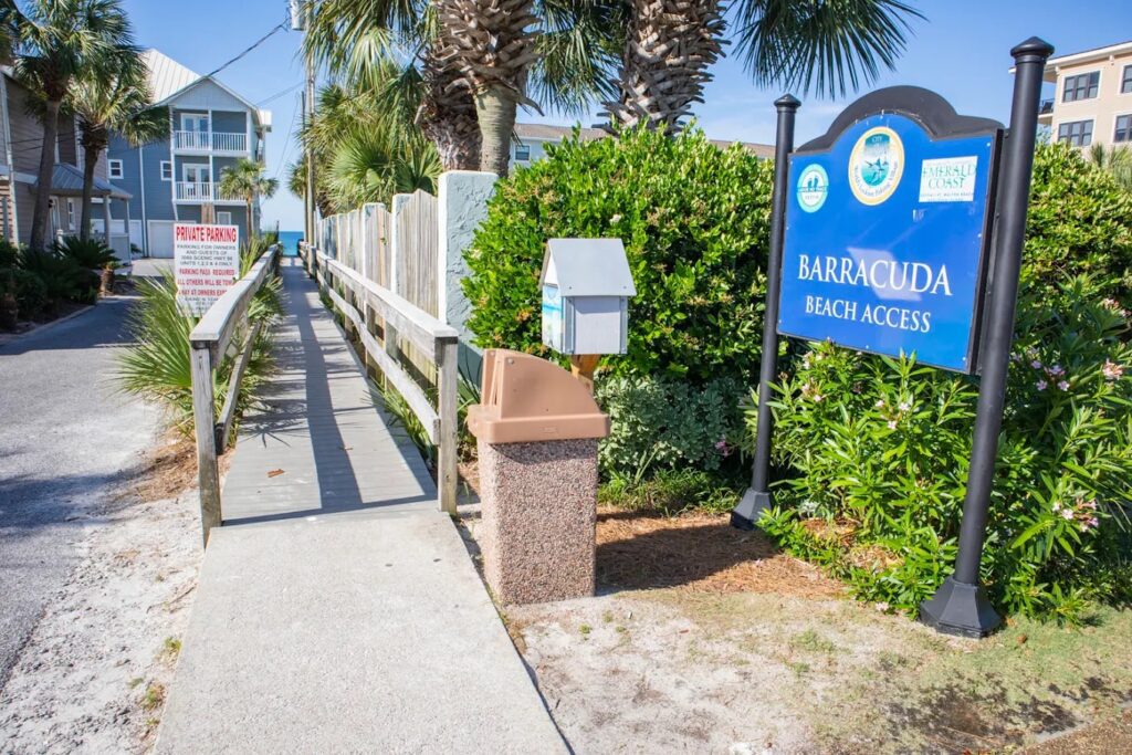 Barracuda Street Sign at Beach Access
