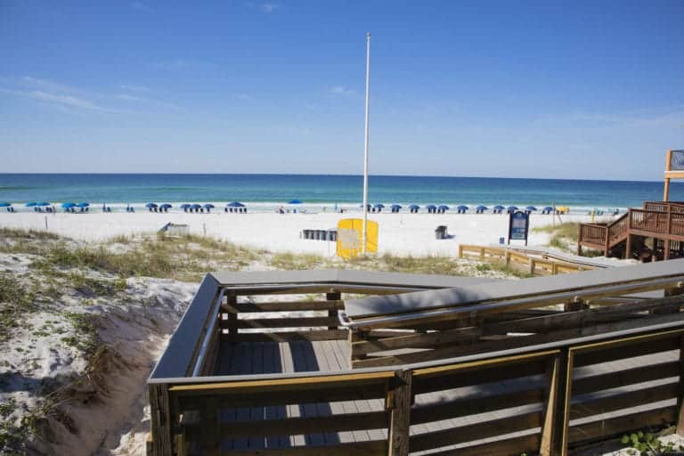 Beach and walkover at Crystal Beach in Destin FL