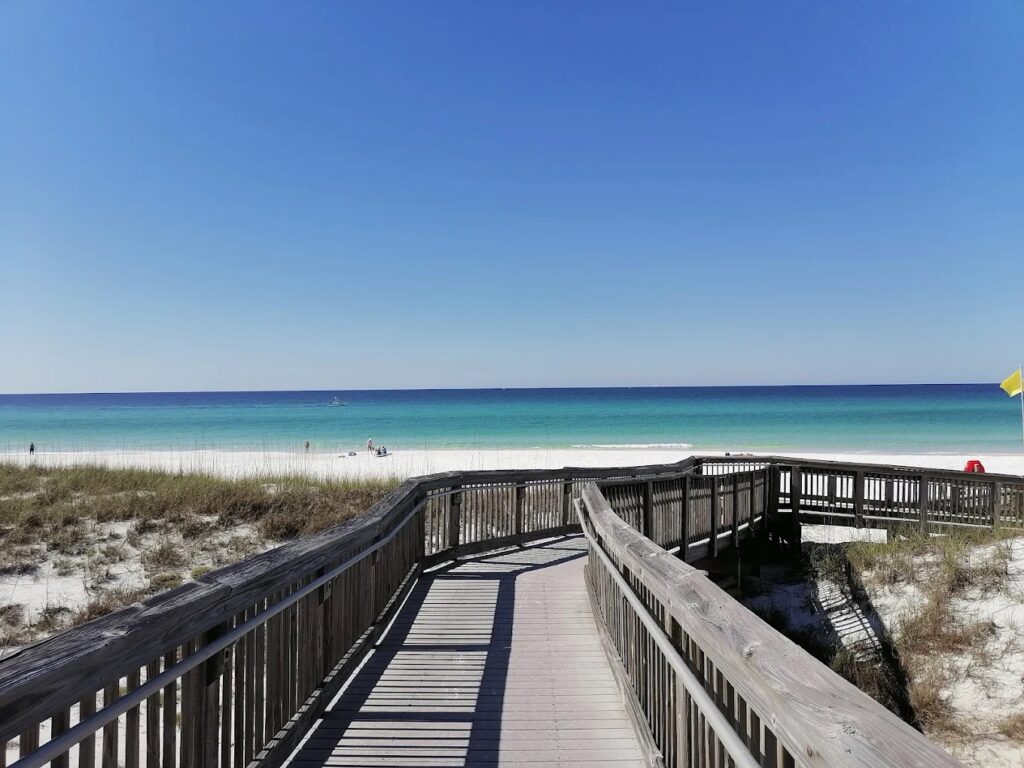 Beach walkover at Henderson Beach State Park Destin
