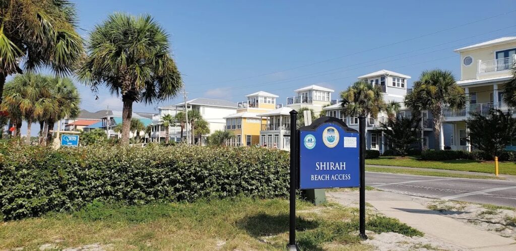 sign at Shirah street beach destin florida
