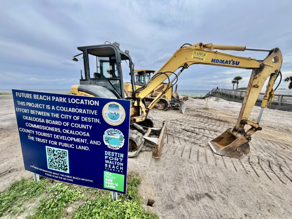 construction at Tarpon Beach in Destin Florida
