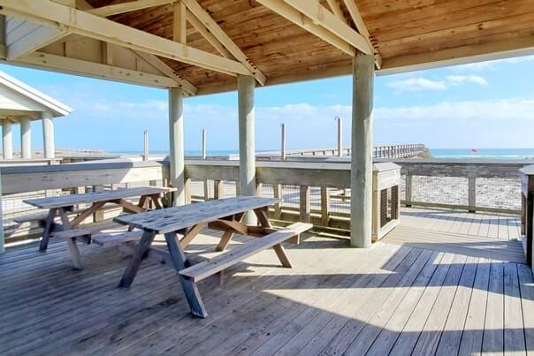 Picnic pavilion at Henderson Beach State Park