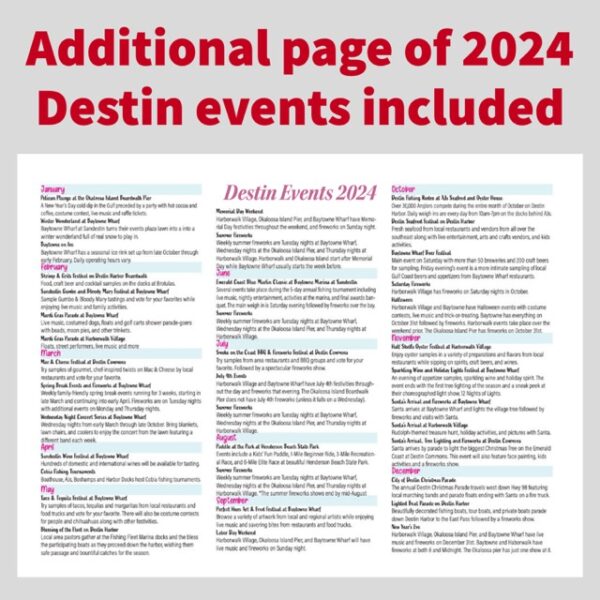 2024 Destin Calendar The Good Life Destin