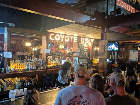 The bar at Coyote Ugly