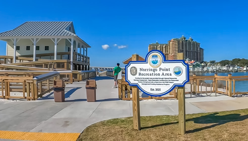 Park Entrance at Norriego Point in Destin Florida 